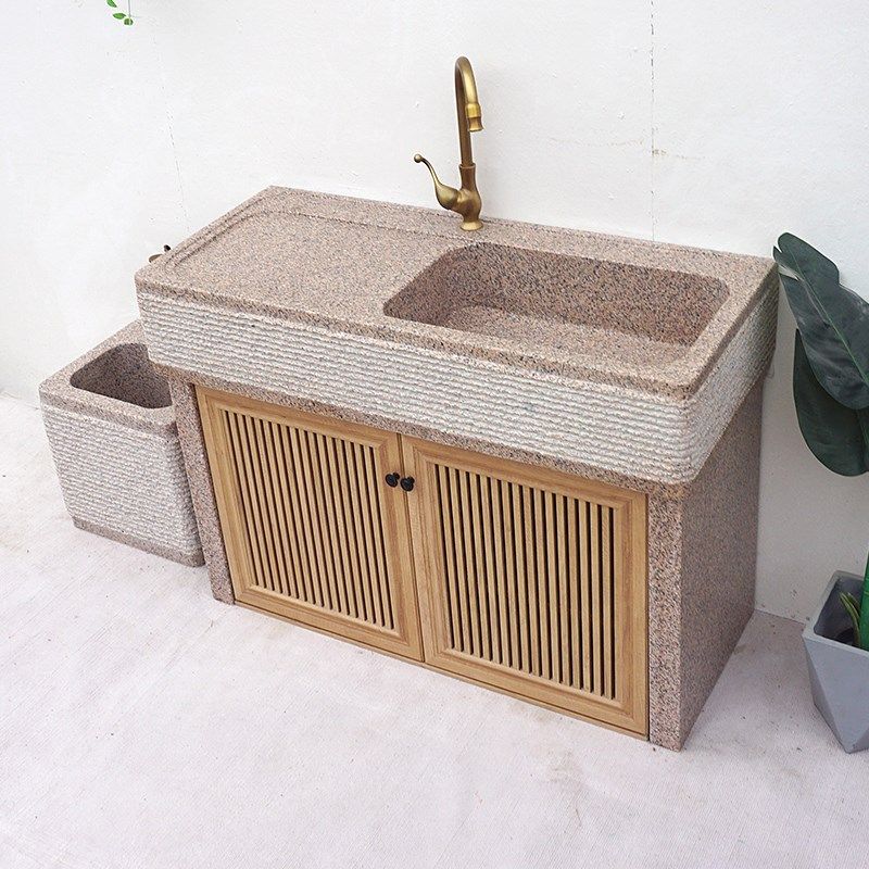 大理石水槽阳台室外洗手盆户外庭院整石一体洗衣池别墅花园洗手池,家装主材,盆、台一体成型式台盆,淘宝优惠券,粉丝福利购,淘宝优惠卷