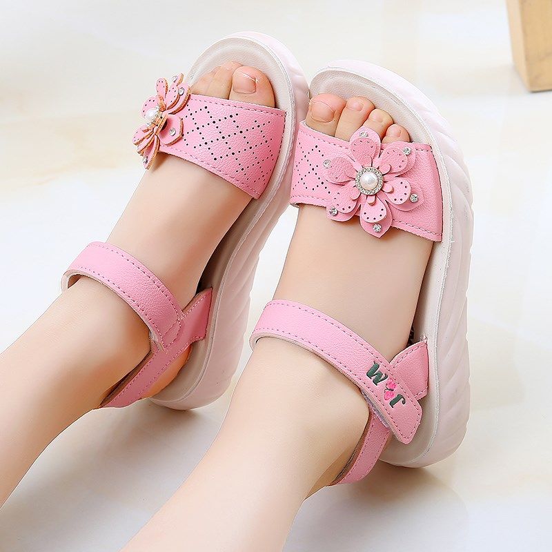 女童凉鞋夏季儿童时尚花朵公主小孩子水钻休闲运动防滑宝宝沙滩鞋,童鞋/婴儿鞋/亲子鞋,凉鞋,淘宝优惠券,粉丝福利购,淘宝优惠卷