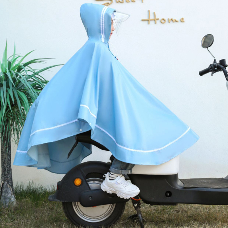 儿童雨衣女童斗篷式男童岁小学生幼儿园坐电动车雨披带书包位