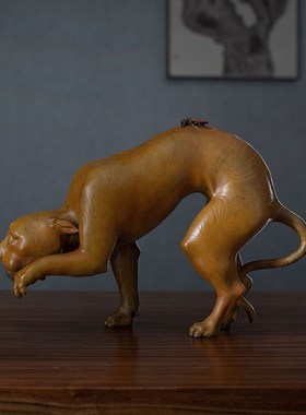 文创铜老虎之蜂虎居安思危客厅办公室桌面装饰品送礼领导长辈