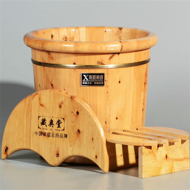 藏生堂藏奥堂川圣堂藏御堂香柏木足浴泡脚木桶家用木质高深桶熏蒸