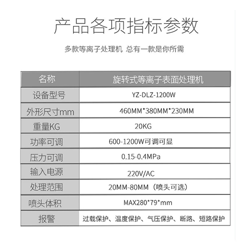 等离子表面处理机金属玻璃塑料丝印低温常压洗机粘接表面电晕机