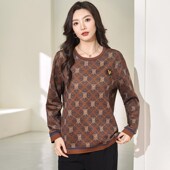 加肥加大码 宽松显瘦T恤衫 女装 230斤胖妹妹时髦洋气上衣胖mm秋装