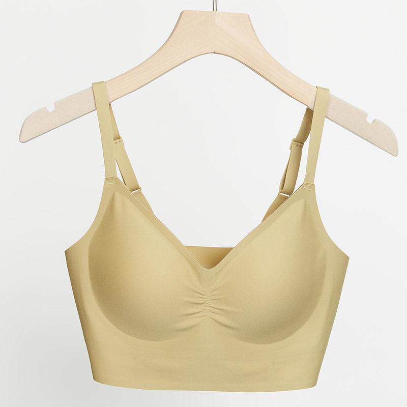 Gufei 75901果冻条状乳胶运动文胸，舒适的托举式无缝睡眠一件式