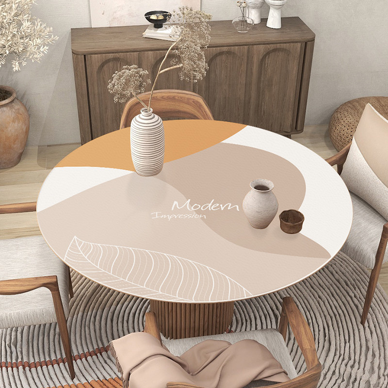 圆桌桌布防水防烫防油免洗桌面餐桌垫家用形小圆桌餐桌台布in风