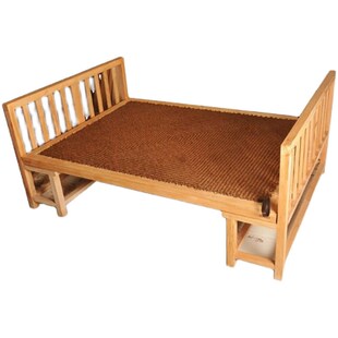 棕绷床架老式实木现代农村简单农舍棕棚架子矮床架卯榫.