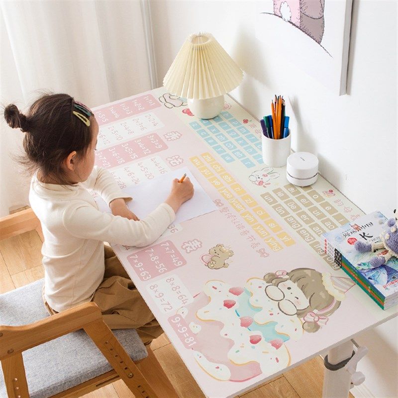 书桌垫学习桌垫子卡通保护眼儿童学生写字台皮革桌布防水防油免洗,居家布艺,桌布,淘宝优惠券,粉丝福利购,淘宝优惠卷
