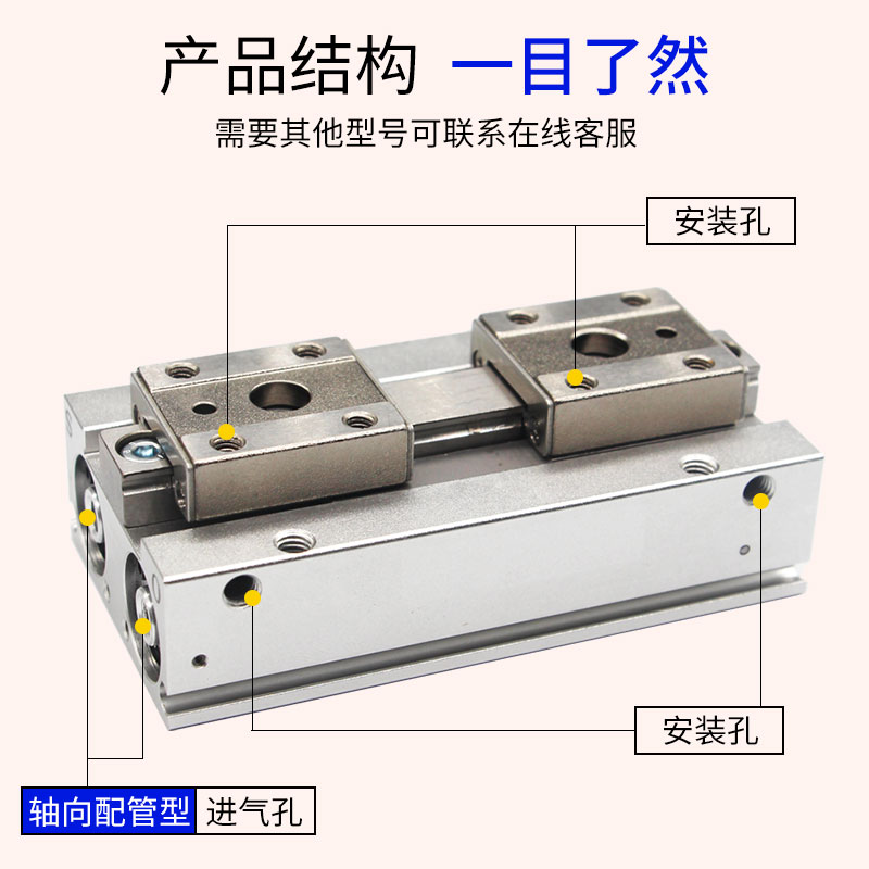 MHF2-12D-MHF2-16D1/D2手爪指滑台气缸HDF12X24*48 MCHD-20-1滑块