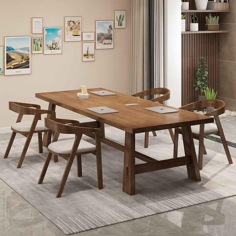 去客厅化书桌电脑桌全实木工作台长条办公桌家用学习书法桌