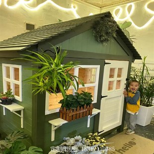 定制防腐木木屋别墅设备房农家乐民宿景区小木房子儿童房