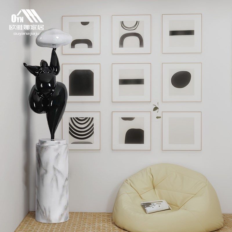 云朵抽象风韵胖妞人物雕塑家居客厅玄关创意人形艺术装饰灯具,家居饰品,落地摆件,淘宝优惠券,粉丝福利购,淘宝优惠卷