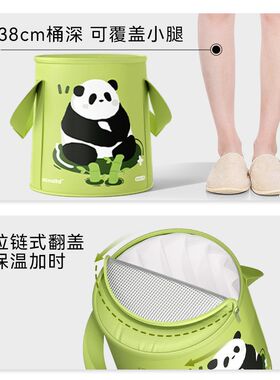 儿童泡脚桶宝宝过小腿小号带盖足浴深桶省水便携保温足浴袋