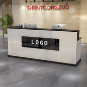 收银台柜台店铺小型便利店吧台桌烤漆现代商用公司前台接待台