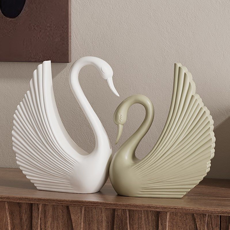 级感设计师艺术天鹅姹寂风客厅玄关电视柜复古摆设软装装饰,家居饰品,装饰摆件,淘宝优惠券,粉丝福利购,淘宝优惠卷