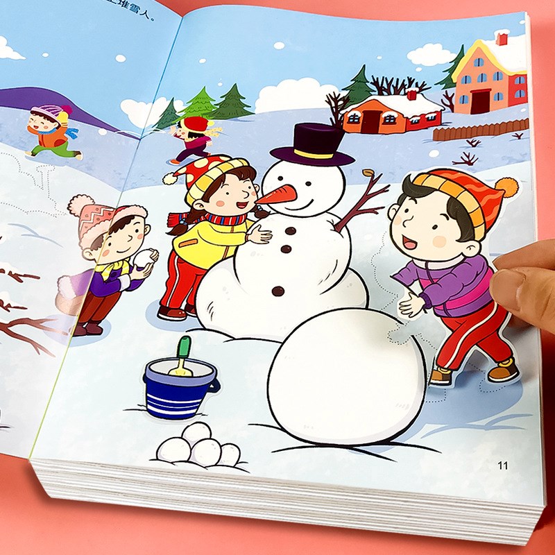 我的身体贴贴画儿童早教启蒙认知贴纸书2到3-4-5-6岁幼儿园宝宝贴