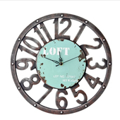 木质挂钟复古怀旧风格 饰挂钟钟表复古钟 咖啡馆酒吧木质钟装