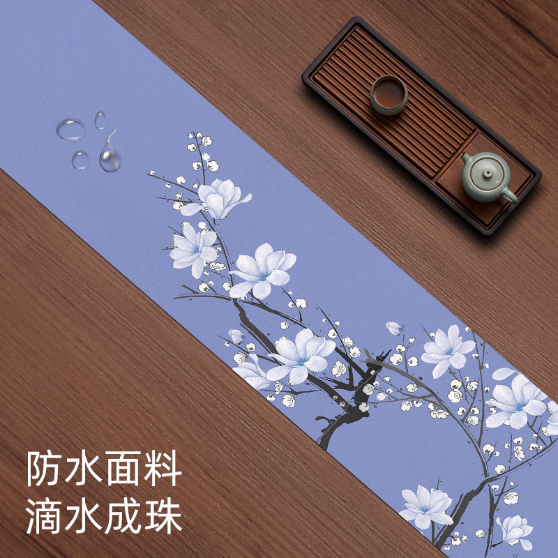 防水新桌旗木棉鸟茶桌装饰布泡茶棉麻垫布长方形茶台布,居家布艺,茶席,淘宝优惠券,粉丝福利购,淘宝优惠卷