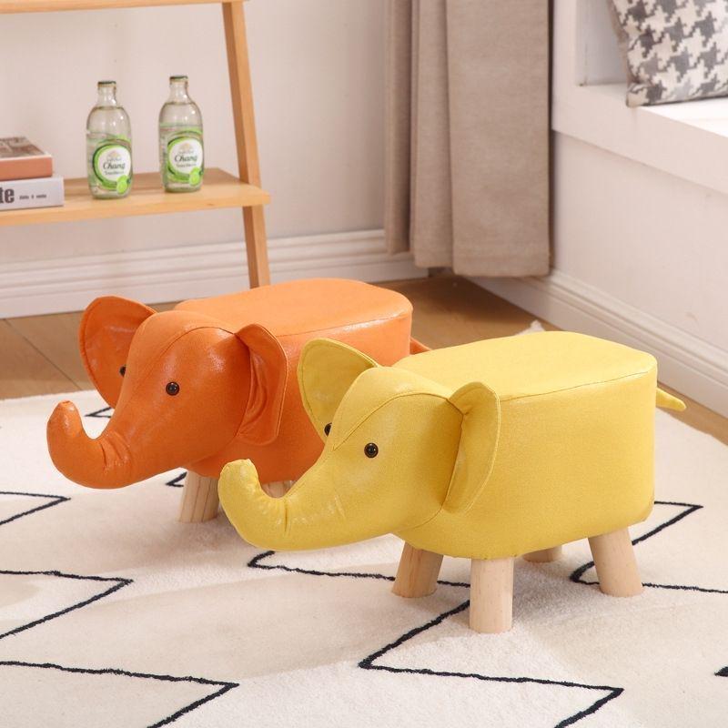 滑轮矮凳懒人带轮小家用儿童卡通爱动物大象凳沙发凳