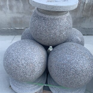 石球路障挡车石岗岩大理石麻石广场停车场物业圆球拦车石墩子