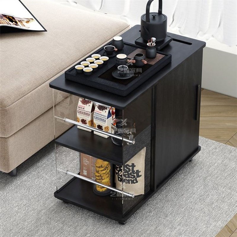 茶几泡茶一体小型实木可移边几动客厅沙发侧小推车多功能茶桌边柜