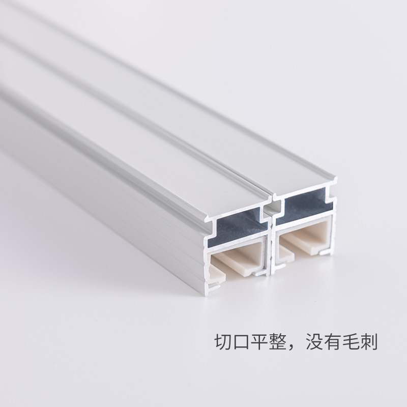 加厚铝合金纳米窗帘轨道静音窗帘杆挂钩单轨道滑轨滑轮顶侧装导轨