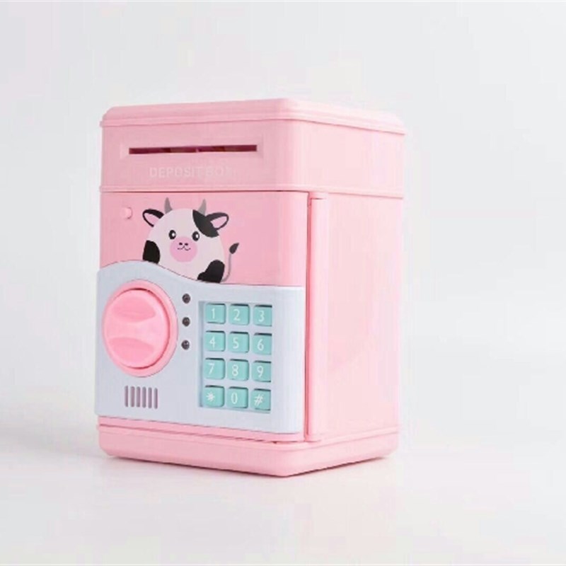 儿童小礼品创意存钱罐电动玩具密码吸纸币储蓄罐男女孩卡通储钱罐