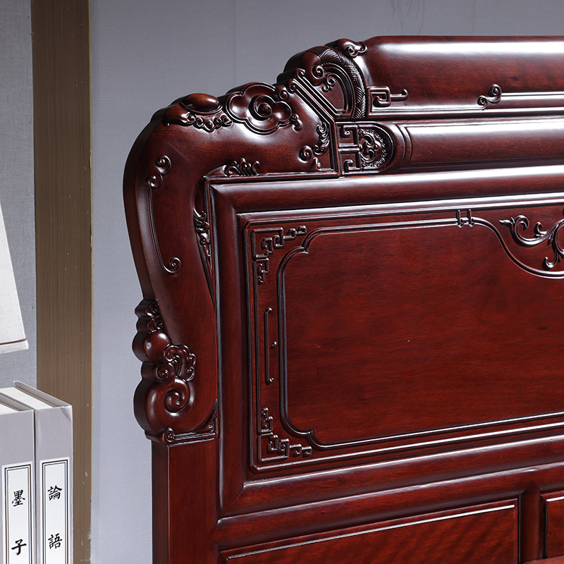 实木床花梨木1.8米大床中式明清古典人床米全实木床红木家具