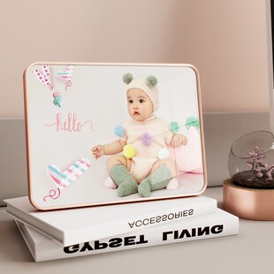 相框摆台定制水晶相框摆台宝宝相片定制摆台级感相册创意