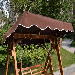 室外实木遮阳蓬布帐篷摇椅篷布加厚防水四角遮阳顶布