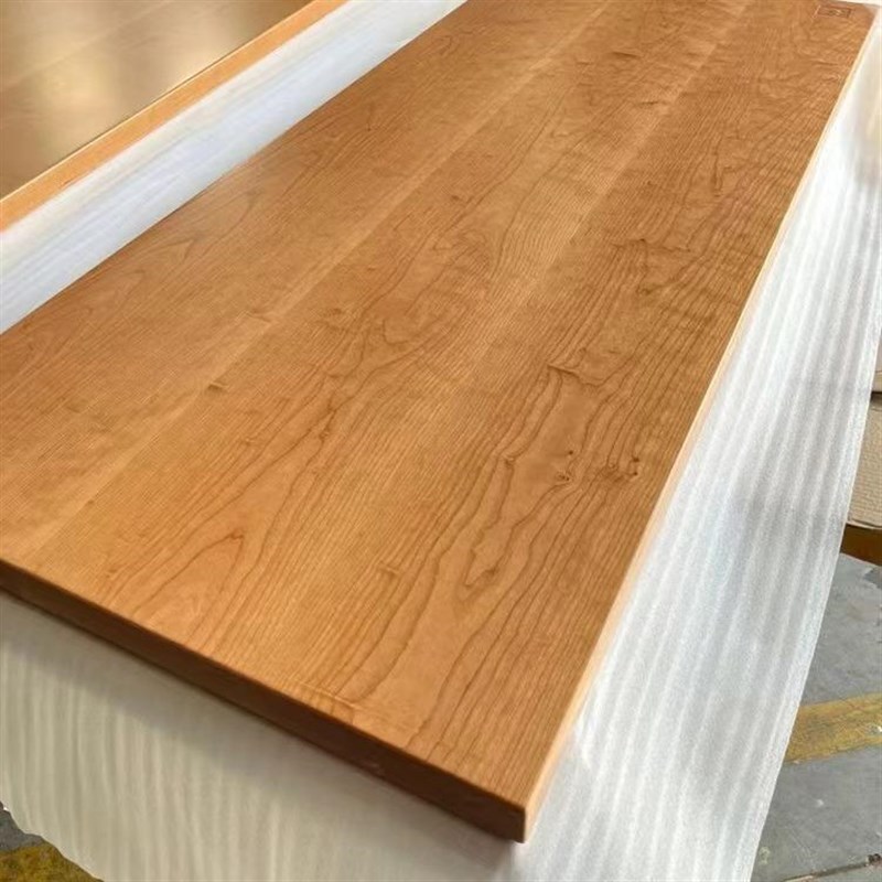 北美樱桃木桌板工作台吧台桌面板茶桌茶台餐桌书柜桌板实木板定制