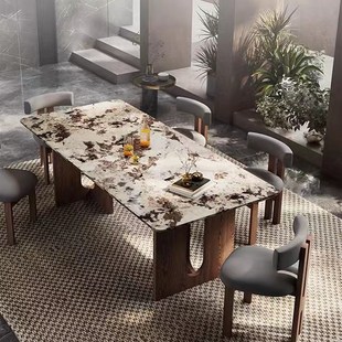 白蜡木实木桌腿胡桃木餐桌架实木桌子脚奢石木头桌架大理石餐桌脚