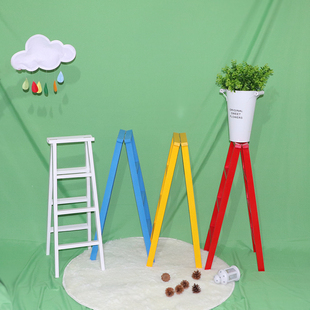 展会影楼儿童拍照摄影道具创意风木字梯子韩式橱装饰