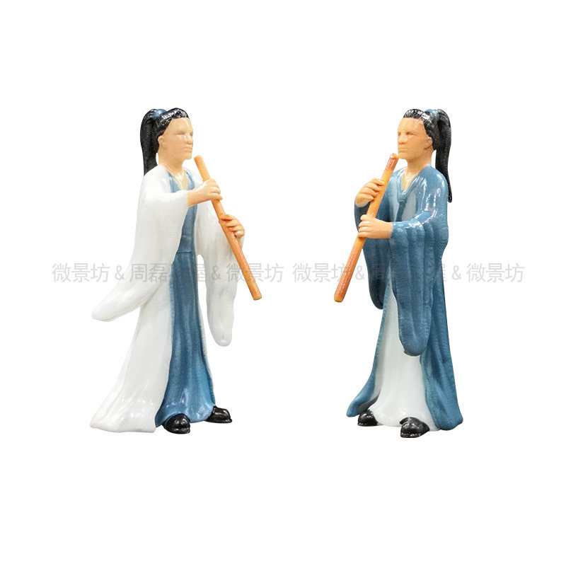 热卖精品树脂国风复古吹箫人物造景装饰奇石盆景假山沙盘置景,家居饰品,装饰摆件,淘宝优惠券,粉丝福利购,淘宝优惠卷