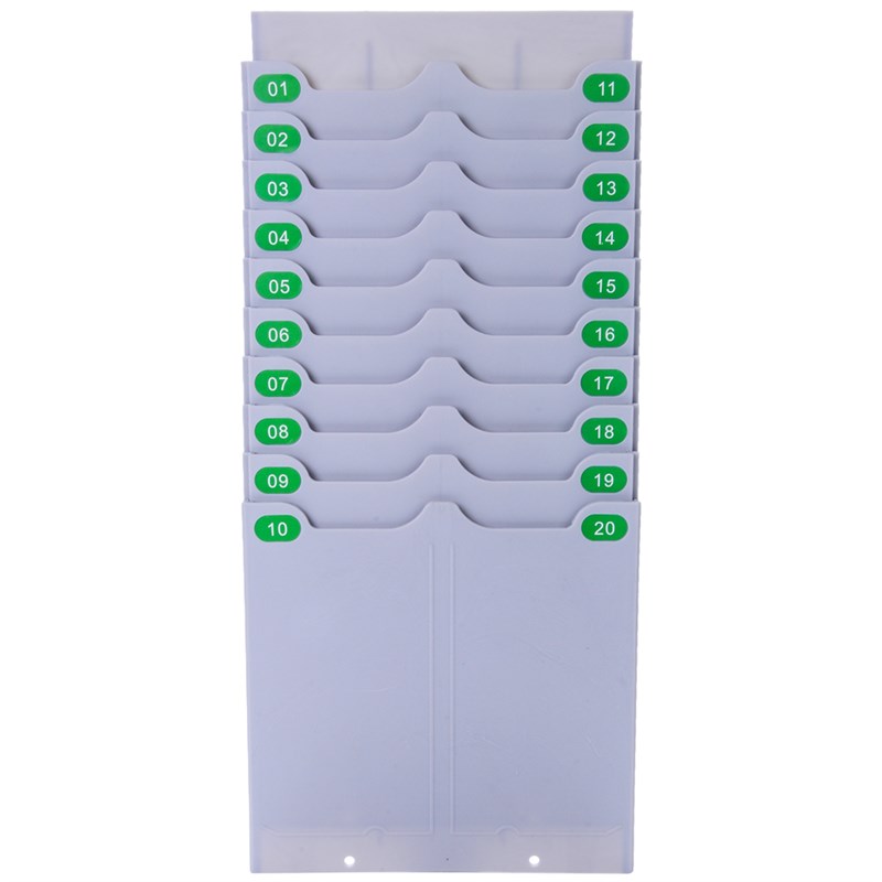 20位式考勤卡架伸缩打卡架员工工卡纸卡架插卡槽塑料架纸卡座