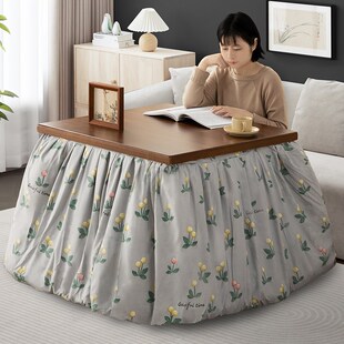 烤火桌子家用新款实木长方形烤火架冬季取暖炕桌茶几餐桌