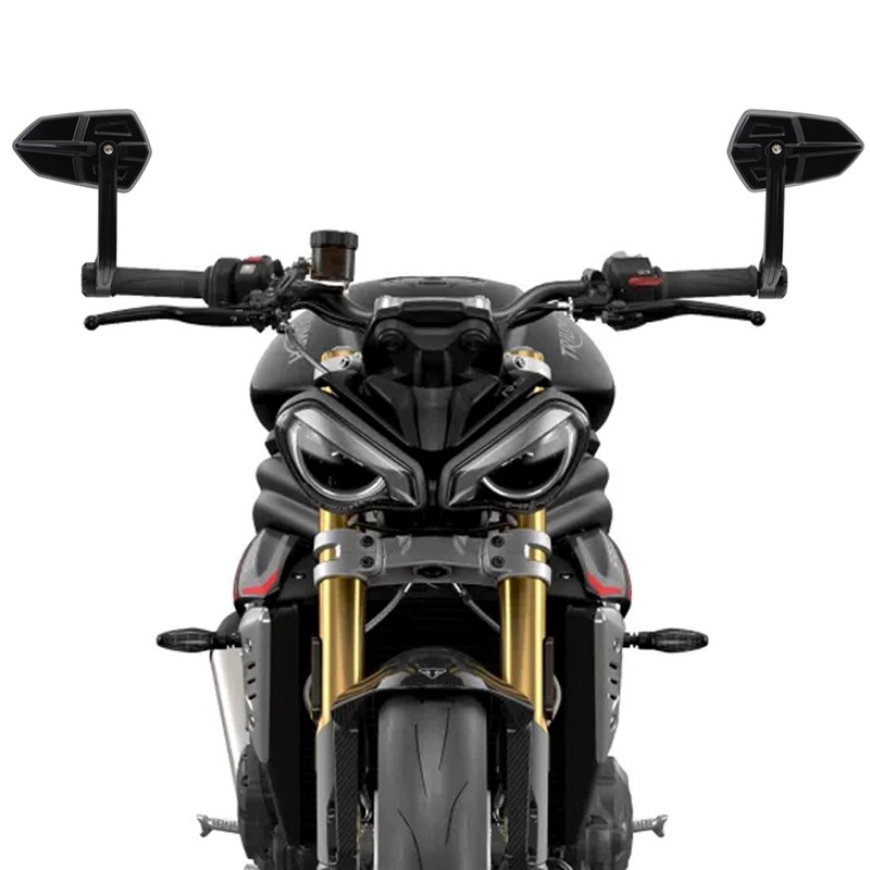 适用于凯旋765rs手把镜改装车把镜三叉戟660反光镜复古倒车后视镜