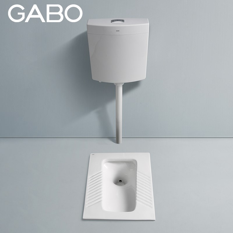 GBO观博家用卫生间陶瓷厕所蹲厕蹲式水箱整10701