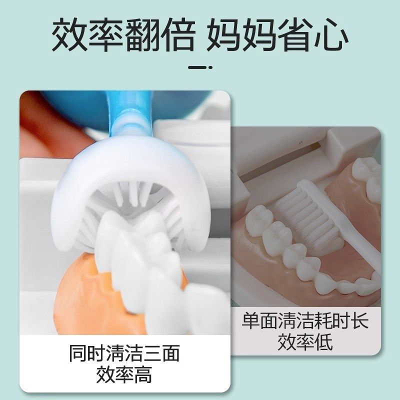 宝宝从此爱上刷牙~倒翁儿童D软毛牙刷婴幼儿硅胶三面牙刷,厨房/烹饪用具,调料置物架,淘宝优惠券,粉丝福利购,淘宝优惠卷
