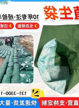 护坡绿色生态袋河道固土防汛土工布双层网袋绿化园林草籽植生态袋