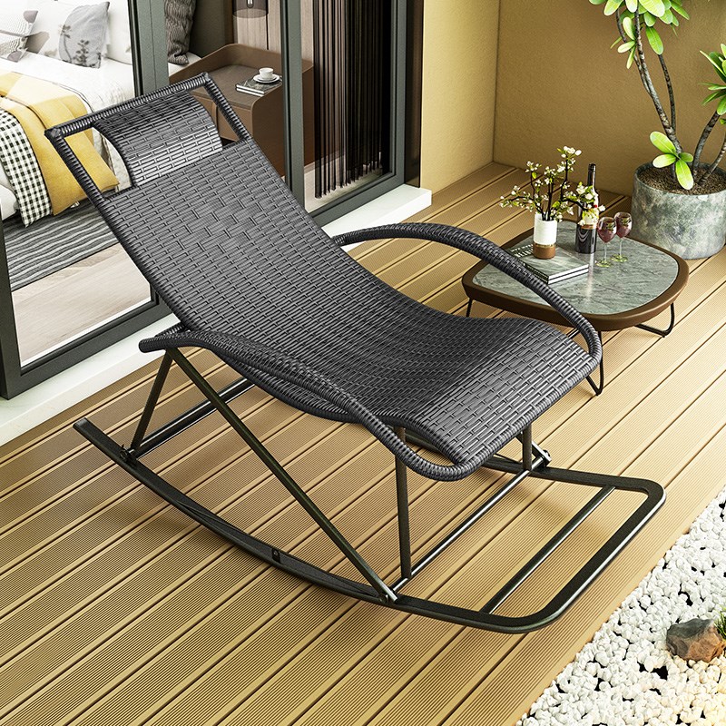 老人摇椅家用躺椅大人藤编凉椅懒人摇摇椅子阳台逍遥椅免安装藤椅