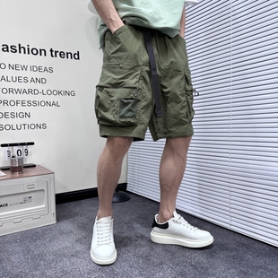 短裤 工装 宽松大口袋薄款 直筒速干五分裤 2024夏季 多口袋沙滩裤 新款