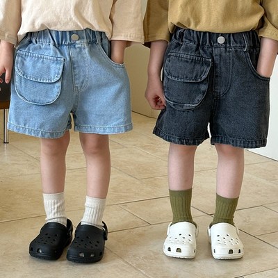 儿童牛仔短裤女童外穿夏季薄款2025新款男童夏装宝宝宽松休闲裤子