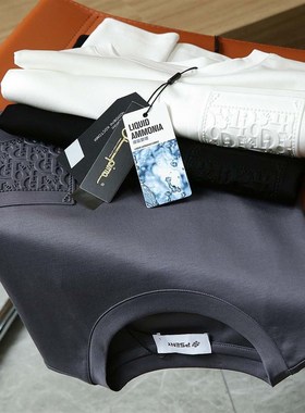 意式轻奢!80支液氨丝光匹马棉!夏季高端立体钢印短袖T恤男20972