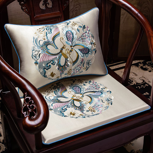 中式红木沙发椅子坐垫子实木家俱家用圈椅茶桌餐桌椅官帽椅垫座垫