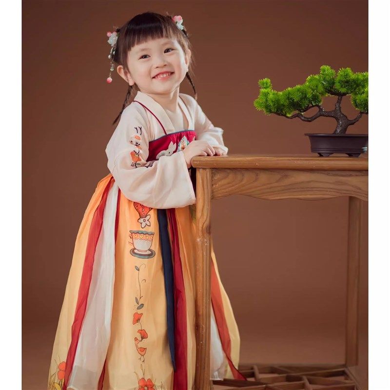 女童汉服2025新款中国风襦裙古装古风女宝可爱连衣裙周岁礼服小童,童装/婴儿装/亲子装,汉服,淘宝优惠券,粉丝福利购,淘宝优惠卷