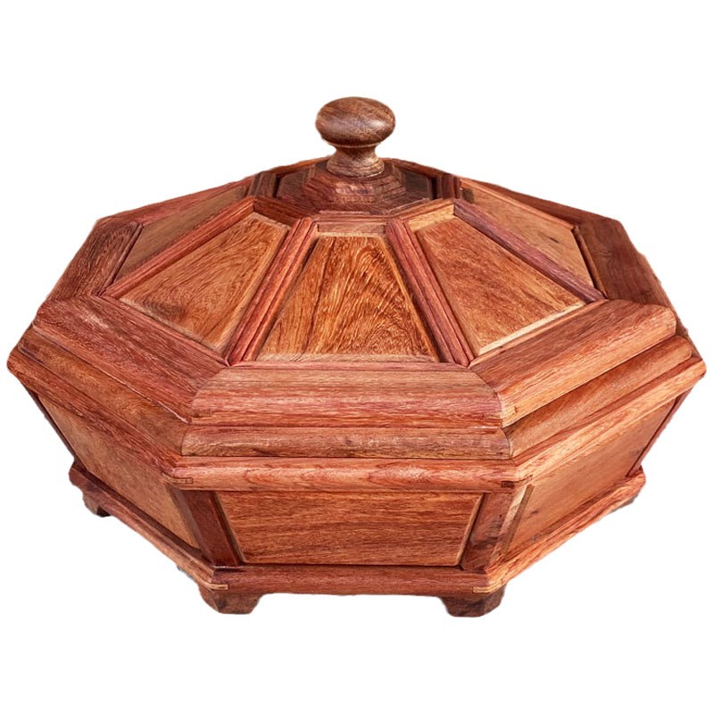 缅甸花梨分格果盘中式实木干果盘家用红木结婚婚庆客厅带盖糖果盒