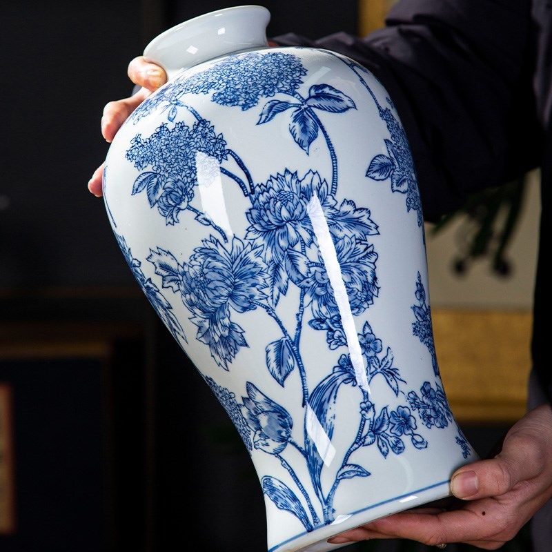 帛画高温釉陶瓷梅瓶水培新青瓷瓶客厅家居插装饰,家居饰品,花瓶,淘宝优惠券,粉丝福利购,淘宝优惠卷