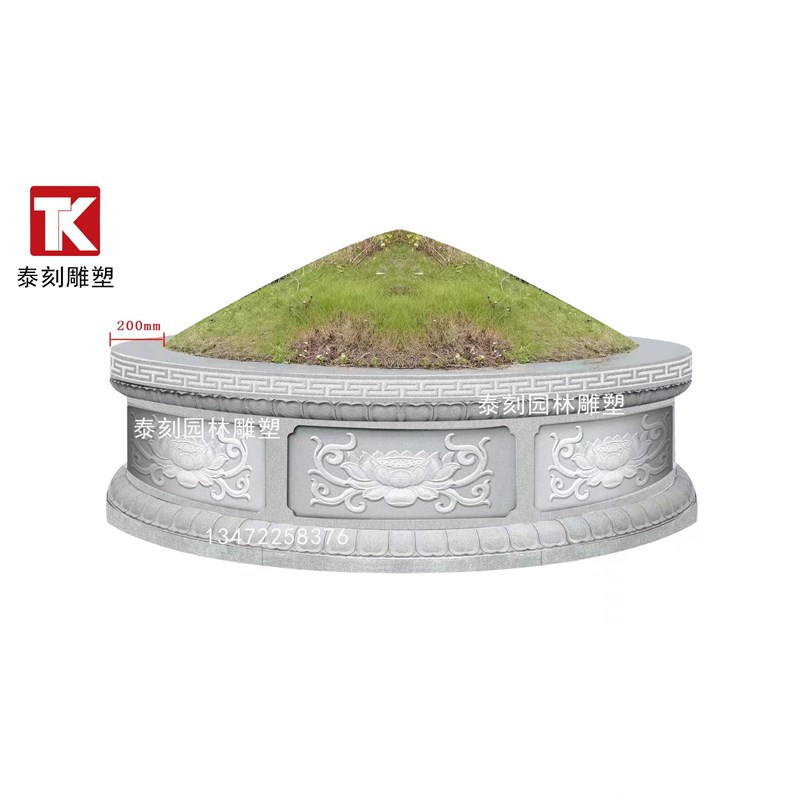 石雕大理石墓碑定制农村土葬花岗岩青石围坟石坟包石碑功德碑刻字