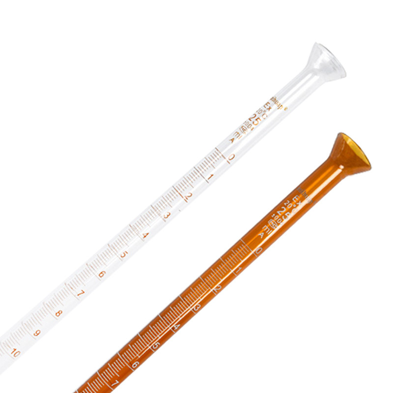 葵花级白色棕色聚四氟酸碱式玻璃滴定管   过检