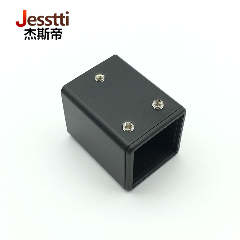 淋浴房拉杆*方管连接件黑色不锈钢浴室玻璃固定夹法兰